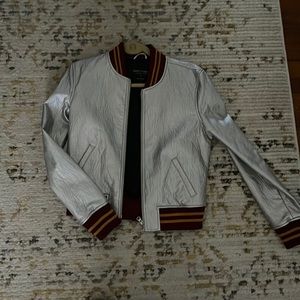 Nast Gal ORIGINAL metallic Leather Jacket